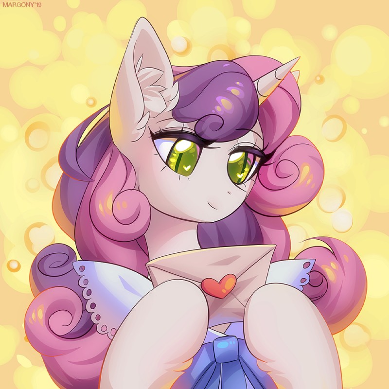 envelope female feral heart_eyes heart_symbol horn solo margony friendship_is_magic hasbro my_little_pony mythology sweetie_belle_(mlp) equid equine mammal mythological_creature mythological_equine unicorn 1:1 digital_media_(artwork) shaded