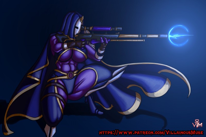 abs biceps big_breasts blue_bottomwear blue_cape blue_clothing blue_headgear blue_headwear blue_topwear bottomwear breasts cape clothed clothing crouching female front_view fully_clothed gun headgear headwear holding_gun holding_object holding_ranged_weapon holding_weapon multicolored_bottomwear multicolored_cape multicolored_clothing multicolored_headgear multicolored_headwear multicolored_topwear muscular muscular_female muscular_humanoid pose ranged_weapon skimpy solo text topwear under_boob weapon yellow_bottomwear yellow_cape yellow_clothing yellow_headgear yellow_headwear yellow_topwear villainous_muse bioware electronic_arts mass_effect alien alien_humanoid humanoid quarian full-length_portrait pinup portrait url