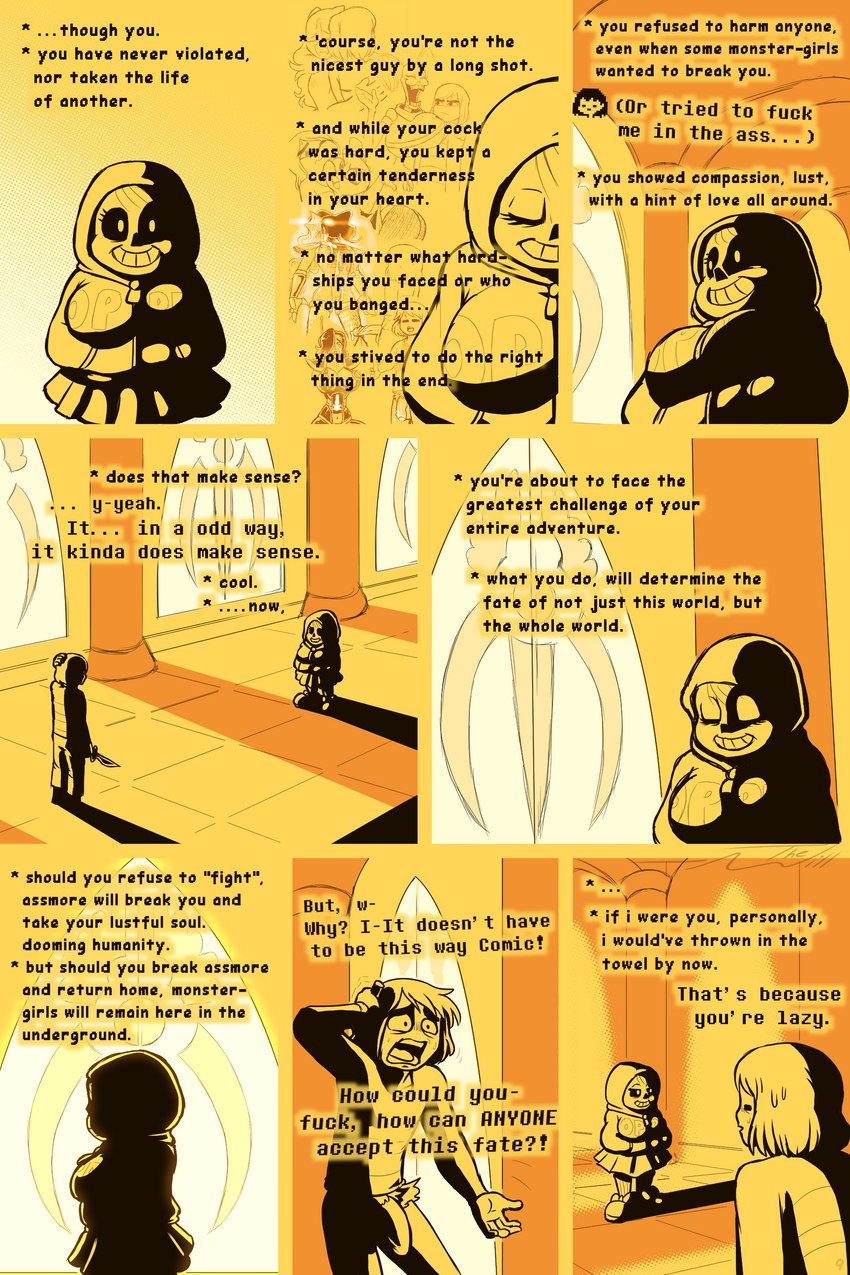 comic, kitty, papyrus, frisk, sans, and etc (undertale (series) and etc) created by thewill