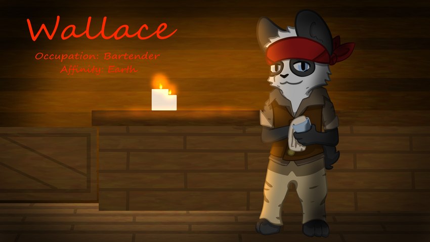 anthro candle cleaning cleaning_rag male smile solo wallace_(defnotgriz_live) defnotgriz_live mammal 16:9 hi_res widescreen