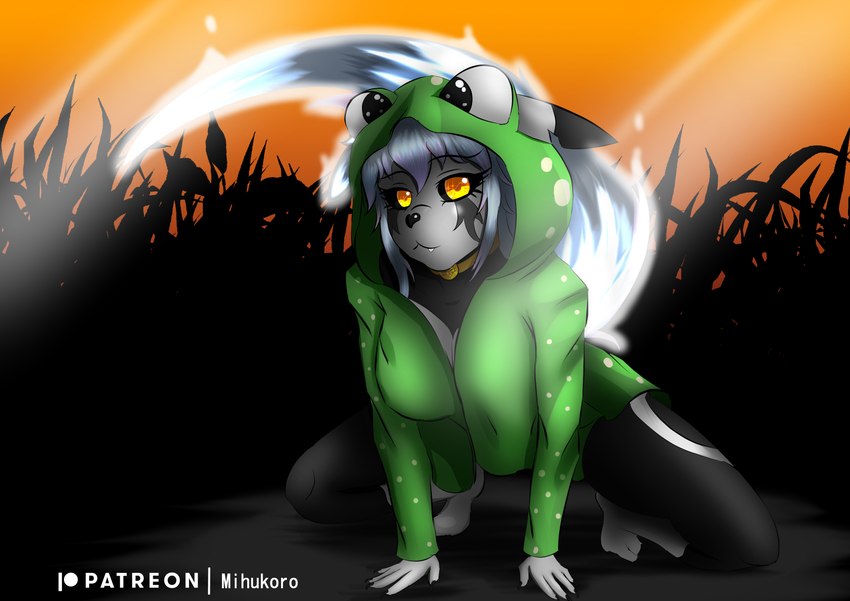 all_fours anthro bangs black_body bone breasts clothed clothed_anthro clothed_female clothing female grey_body holidays pose skeleton solo tail text yellow_eyes mihukoro fakemon halloween nintendo pokemon yureon eeveelution ghost mammal pokemon_(species) spirit toad 2023 absurd_res alternate_version_at_paywall artist_name digital_media_(artwork) digital_painting_(artwork) english_text hi_res