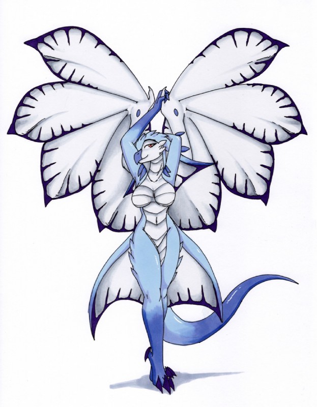 anthro biped breasts claws featureless_breasts featureless_crotch female legs_together looking_at_viewer navel non-mammal_breasts nude smile solo spread_wings standing tail wing_claws wings tierafoxglove capcom european_mythology monster_hunter mythology dragon flying_wyvern legiana mythological_creature mythological_scalie scalie western_dragon wyvern 2018 full-length_portrait hi_res portrait