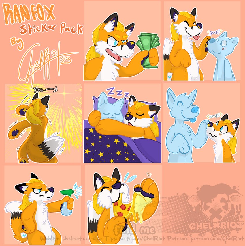 anthro dipstick_tail markings orange_background outline plushie simple_background sticker sticker_pack tail tail_markings telegram_sticker text white_outline cawbaret ranfox animate_inanimate canid canine fox living_plushie mammal red_fox true_fox 2023 digital_drawing_(artwork) digital_media_(artwork) english_text hi_res shaded url watermark