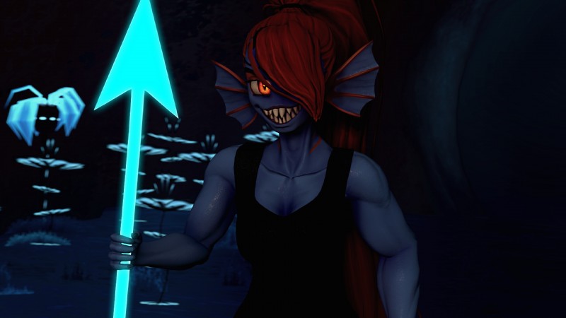 breasts clothing female hair lips muscular muscular_female sharp_teeth solo teeth saygoodbye-sfm wo262_(modeler) undertale undertale_(series) undyne animal_humanoid fish fish_humanoid humanoid marine marine_humanoid 16:9 2018 3d_(artwork) digital_media_(artwork) hi_res source_filmmaker_(artwork) widescreen