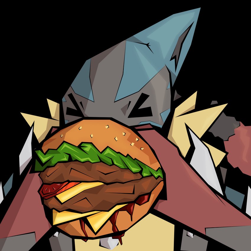 ambiguous_gender anthro bite black_markings burger dripping eating evolved eyes_closed food holding_food holding_object markings simple_background solo spikes transparent_background shoot_(sh) nintendo pokemon generation_6_pokemon mega_evolution mega_lucario pokemon_(species) 1:1 absurd_res alpha_channel hi_res