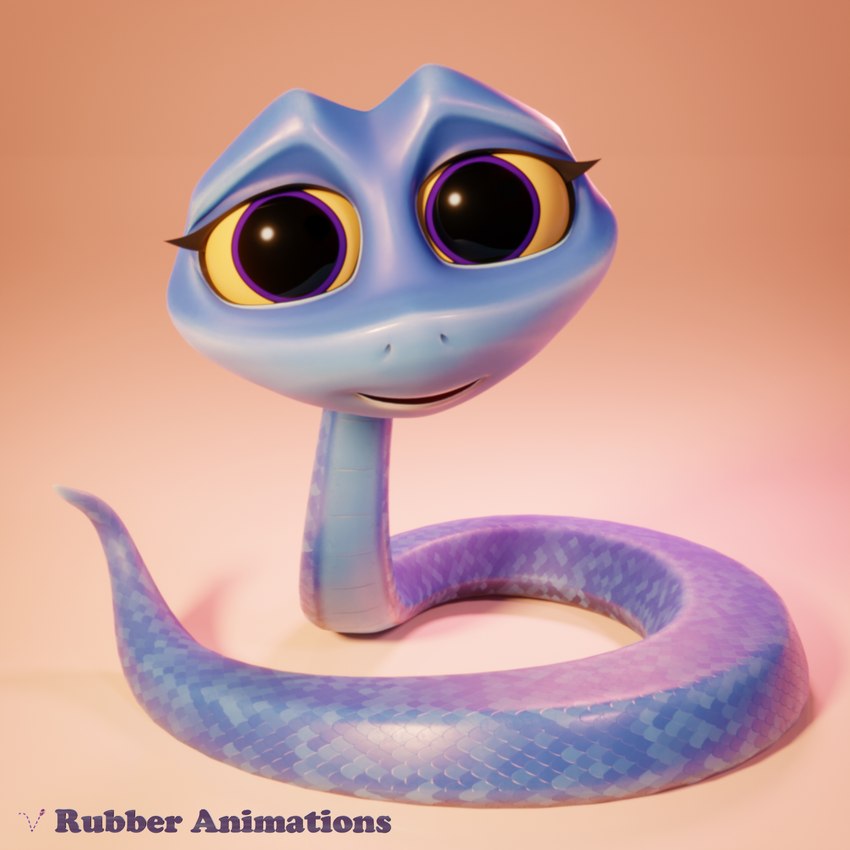 blue_body female feral looking_at_viewer solo rubber_(artist) back_to_the_outback netflix maddie_(back_to_the_outback) elapid_(snake) inland_taipan reptile scalie snake taipan 1:1 3d_(artwork) digital_media_(artwork) hi_res