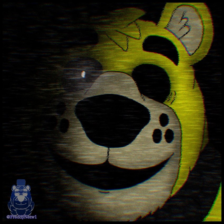 anthro black_eyes bow_tie creepy creepy_face creepy_smile eyebrows fur glitch horror_(theme) male smile solo thick_eyebrows yellow_body yellow_fur freddynsfwgay five_nights_at_freddy's scottgames golden_freddy_(fnaf) bear demon ghost mammal spirit ursine 1:1 hi_res