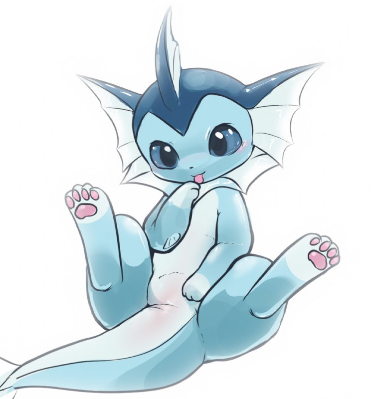 5_toes ambiguous_gender blue_body blue_eyes blue_skin countershading elbow_fin featureless_crotch feet feral licking licking_own_hand nude pawpads pink_pawpads pink_tongue raised_leg simple_background sitting solo tail toes tongue tongue_out white_background rag._(artist) nintendo pokemon eeveelution generation_1_pokemon pokemon_(species) vaporeon 2017 digital_media_(artwork) shaded