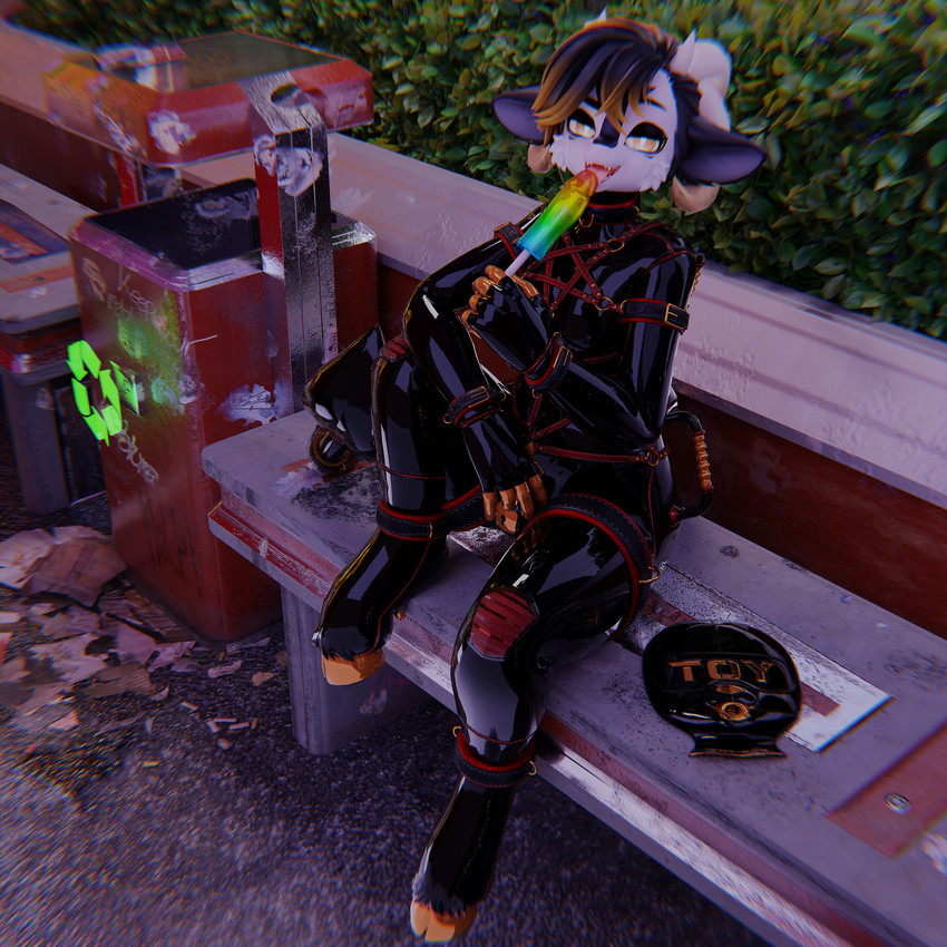bulge clothing food handle hooves intersex latex latex_clothing latex_drone latex_legwear latex_skinsuit latex_stockings latex_toy legwear living_sex_toy male maleherm mask null popsicle skinsuit solo stockings suit tight_clothing unmasked rimfire bovid caprine goat mammal 1:1 absurd_res hi_res