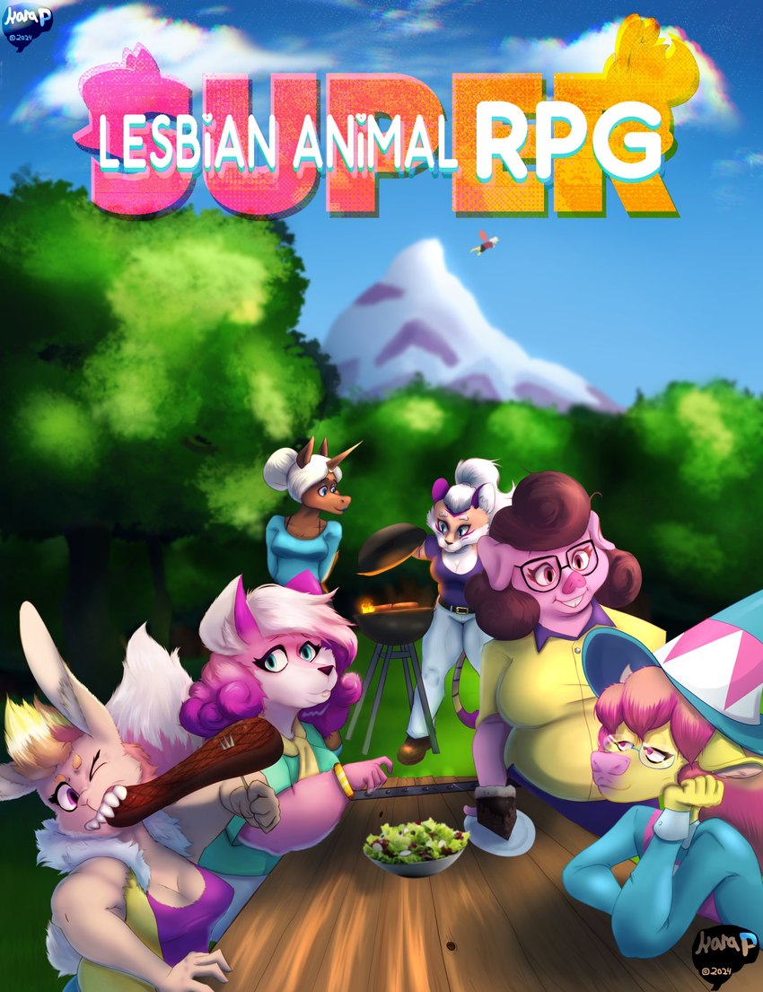 beverly, melody amaranth, allison goleta, jodie caldwell, claire higsby, and etc (super lesbian animal rpg and etc) created by braindeadkara