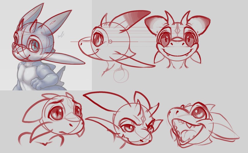 annoyed anthro blue_body blue_eyes blue_scales expressions fin happy how-to looking_at_viewer male open_mouth outline red_outline sad scales side_view simple_background smile smiling_at_viewer solo white_body white_scales young bitfly mukihyena karky fish marine shark guide_lines headshot_portrait hi_res portrait sketch traced