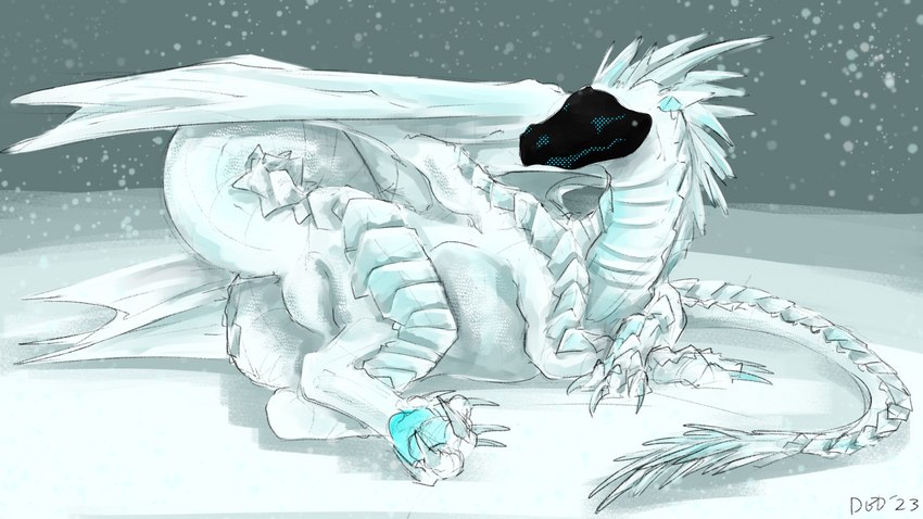 blue_body blue_pawpads blue_scales female feral horn looking_back machine pawpads raised_tail scale_plates scales screen screen_face simple_background snow solo spiked_tail spikes spikes_(anatomy) tail white_body white_scales diamondbackdrake mythology wings_of_fire dragon hybrid icewing_(wof) mythological_creature mythological_scalie protogen scalie 16:9 hi_res widescreen