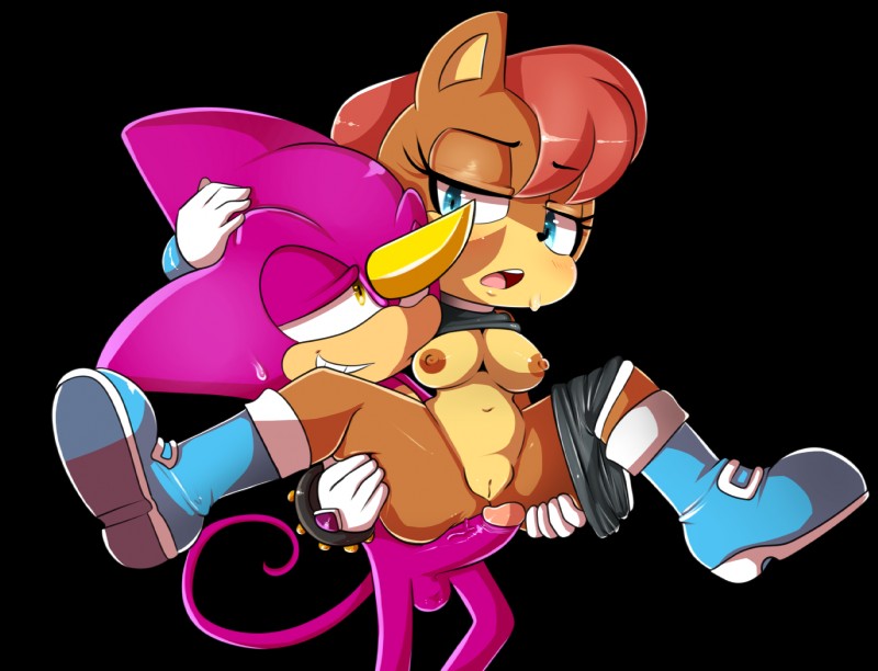 espio the chameleon and sally acorn (sonic the hedgehog (archie) and etc) created by tenshigarden