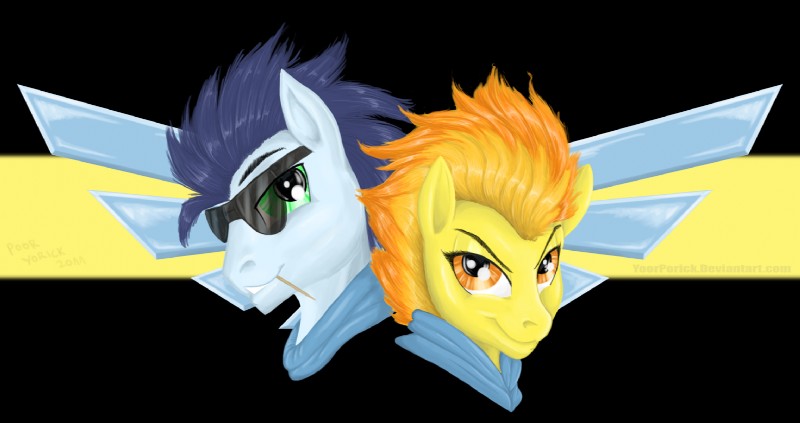 soarin, spitfire, and wonderbolts (friendship is magic and etc) created by poor yorick