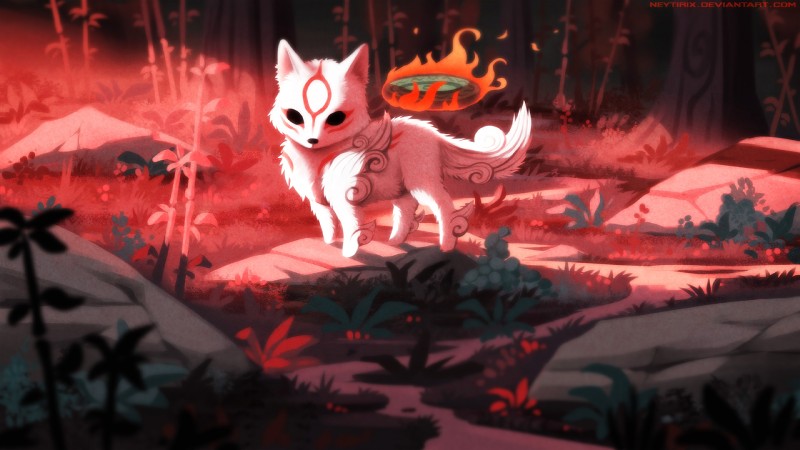 amaterasu (okami (capcom) and etc) created by neytirix