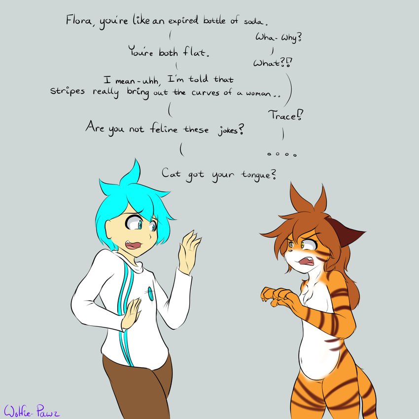 flora and trace legacy (twokinds) created by wolfie-pawz