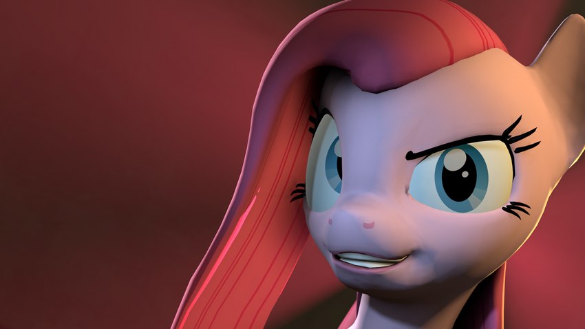 blue_eyes eyelashes female fur hair looking_at_viewer pink_body pink_ears pink_fur pink_hair smile solo teeth ferexes friendship_is_magic hasbro my_little_pony pinkamena_(mlp) pinkie_pie_(mlp) earth_pony equid equine horse mammal pony 16:9 2014 3d_(artwork) digital_media_(artwork) hi_res widescreen