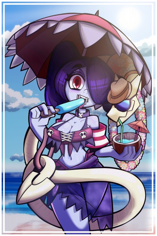 leviathan and squigly (skullgirls) created by jomokin