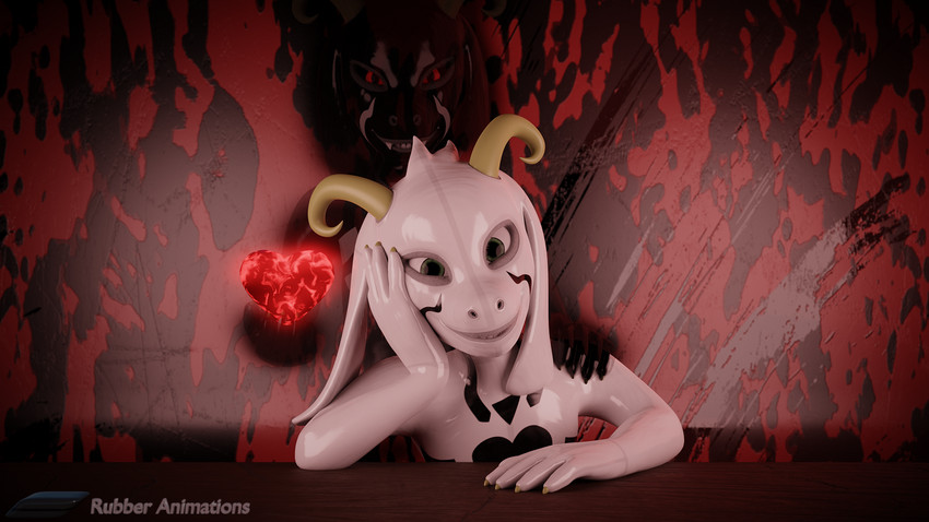 asriel dreemurr (undertale (series) and etc) created by rubber (artist)