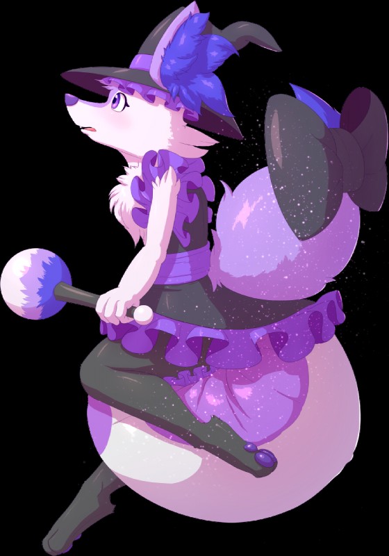 accessory ageplay alternate_color ambiguous_gender anthro big_diaper bow_(feature) bow_accessory bow_ribbon clean_diaper clothed clothing diaper dress frill_(anatomy) fur furgonomics infantilism inner_ear_fluff magic_user magical_girl_outfit membrane_(anatomy) membranous_frill purple_body purple_eyes purple_fur rattle ribbons roleplay solo sparkles tail tail_accessory tail_bow tail_ribbon tuft wearing_diaper witch weewizzylizzy nintendo pokemon braixen canid canine generation_6_pokemon mammal pokemon_(species) 2017 alpha_channel hi_res