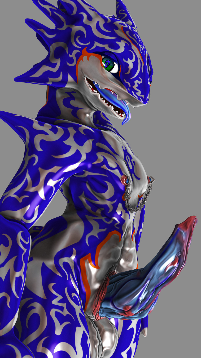 balls big_balls big_penis blue_nipples blue_penis blue_tongue genitals green_eyes leg_tattoo male nipple_piercing nipples penis piercing purple_body purple_skin solo tattoo tongue tongue_out sdx3 mythology randrana dragon dragonewt mythological_creature mythological_scalie scalie 3d_(artwork) 9:16 absurd_res digital_media_(artwork) hi_res