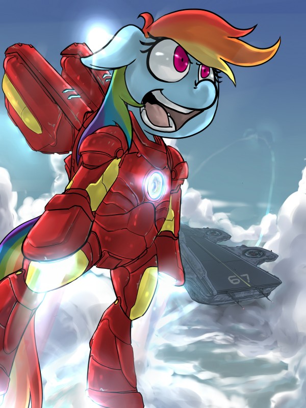 iron man and rainbow dash (friendship is magic and etc) created by uc77