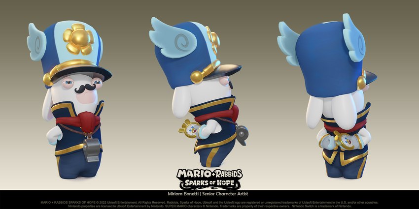 anthro black_facial_hair black_mustache blue_bottomwear blue_clothing blue_eyes blue_pants blue_topwear blue_vest bottomwear clock closed_frown clothed clothed_anthro clothed_male clothing ears_down engineer_(profession) facial_hair frown fully_clothed fully_clothed_anthro fully_clothed_male fur gradient_background grey_clothing grey_handwear grey_mittens hands_behind_back handwear holding_pocketwatch light long_ears male male_anthro mittens mouth_closed multicolored_body mustache narrowed_eyes noseless pants pivoted_ears pocketwatch red_scarf scarf side_view simple_background solo squint standing tan_body tan_eyelids tan_skin text three-quarter_view title topwear two_tone_body vest watch whistle_(object) white_body white_fur yellow_background miriam_bonetti mario_plus_rabbids_sparks_of_hope raving_rabbids rayman_(series) ubisoft sullivan_(mario_plus_rabbids) lagomorph mammal rabbid 2022 2:1 3d_(artwork) artist_name autodesk_3ds_max_(artwork) autodesk_maya_(artwork) blender_(artwork) colored digital_media_(artwork) english_description english_text hi_res lighting model_sheet shaded substance_painter_(artwork)