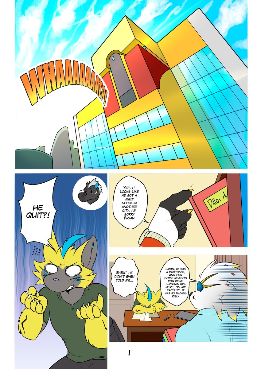 age_difference anthro dialogue duo male older_male speech_bubble text zourik nintendo pokemon bryan_(zourik) principal_solgaleo_(zourik) simon_(zourik) generation_5_pokemon generation_7_pokemon legendary_pokemon pokemon_(species) solgaleo zebstrika zeraora absurd_res comic english_text hi_res translated