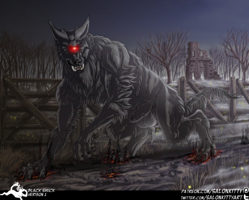 animal_genitalia anthro balls claws genitals male nude paws sheath solo salonkitty british_mythology european_mythology mythology black_shuck canid canine mammal monster mythological_canine mythological_creature spectral_dog spirit