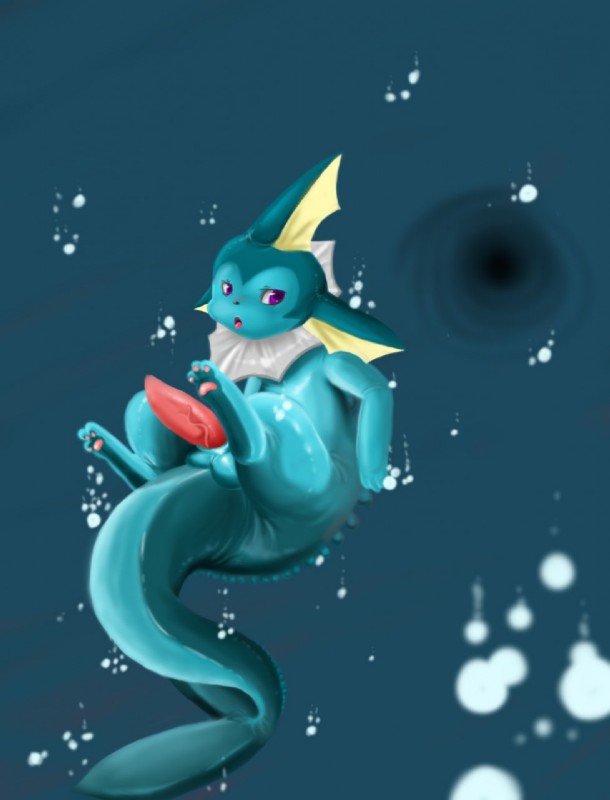 balls bubble genitals looking_at_viewer male open_mouth penis purple_eyes solo tail tapering_penis tongue tongue_out underwater vein veiny_penis water inkcookie nintendo pokemon eeveelution generation_1_pokemon pokemon_(species) vaporeon 2010 hi_res