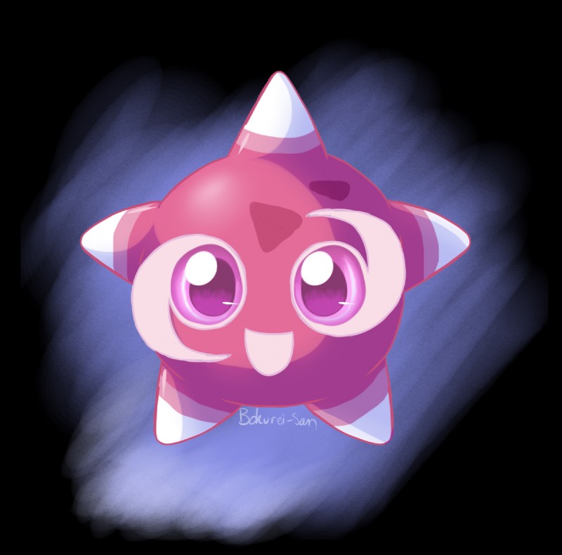 ambiguous_gender looking_at_viewer not_furry pink_eyes purple_background rock simple_background smile solo transparent_background bokurei nintendo pokemon elemental_creature generation_7_pokemon mineral_fauna minior minior_(core_form) pokemon_(species) red_core_minior rock_creature 2016 alpha_channel