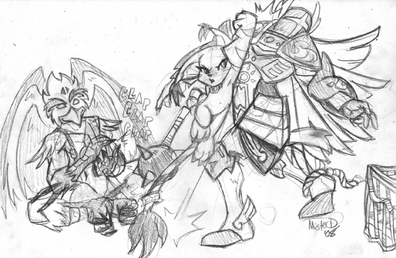 angry anthro applause armor attack cage claws duo_focus feathered_wings feathers female fight group mace male melee_weapon pleased punch uppercut weapon wings mister_d bandai_namco digimon european_mythology greek_mythology mythology foxstar avian digimon_(species) felid gatomon mammal mythological_avian mythological_bird mythological_creature mythological_firebird phoenix seraphimon 2008 graphite_(artwork) greyscale monochrome sketch traditional_media_(artwork)