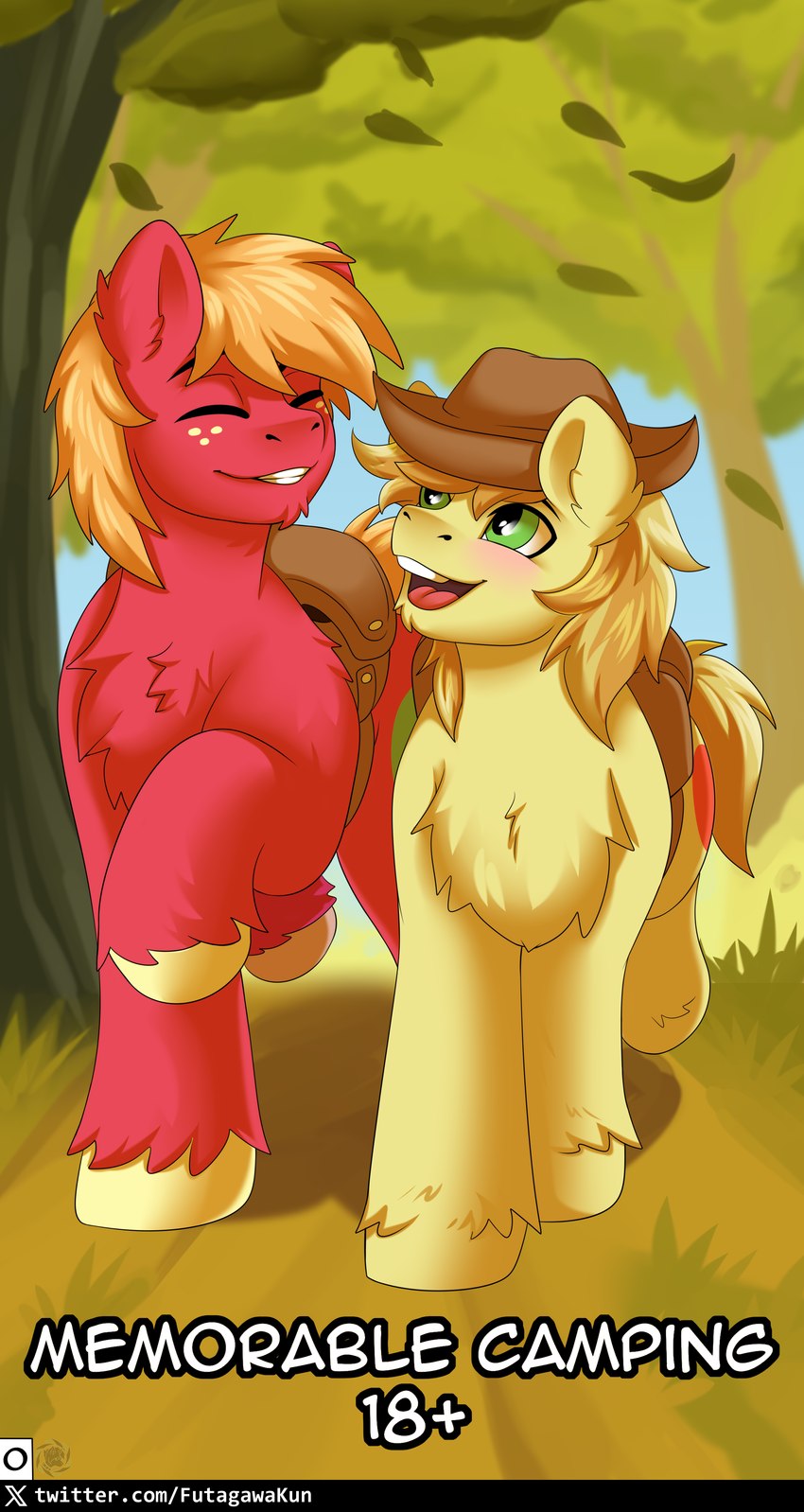 duo feral male male/male fkk friendship_is_magic hasbro my_little_pony big_macintosh_(mlp) braeburn_(mlp) earth_pony equid equine horse mammal pony absurd_res comic digital_media_(artwork) hi_res tagme cousins_(lore) incest_(lore)