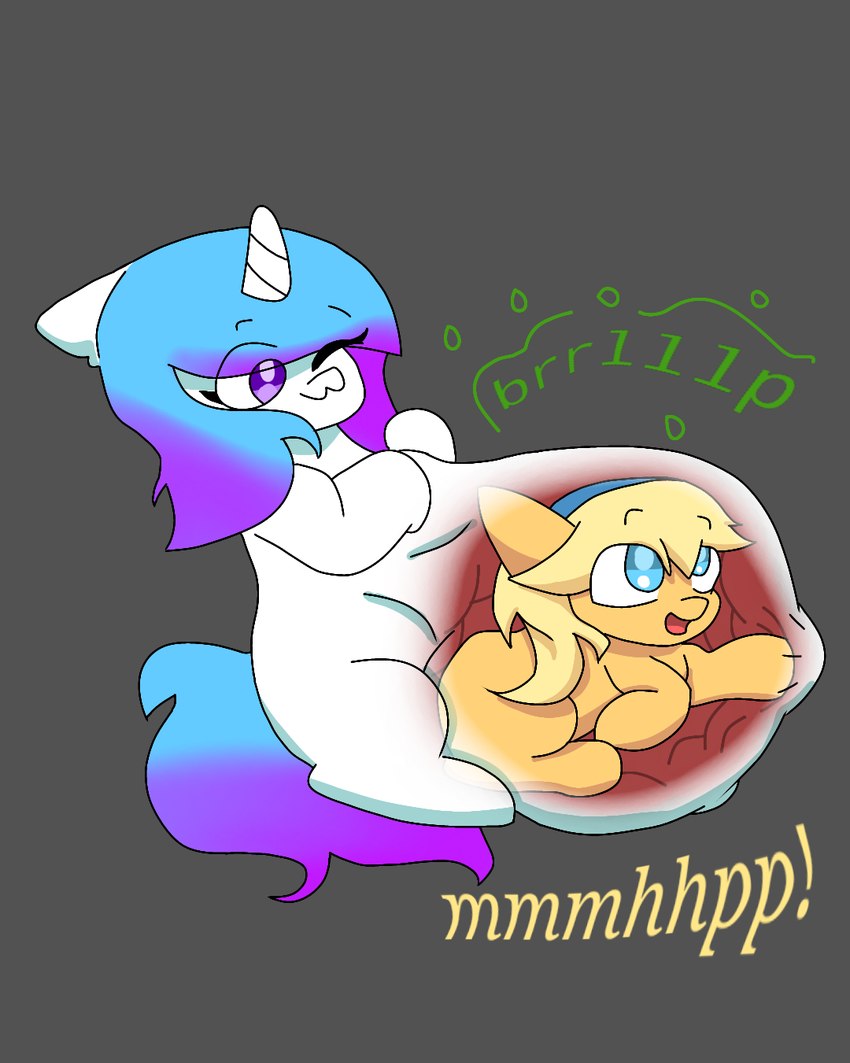 belly big_belly duo female female/female feral happy inside_stomach internal luvy_(nikoransfw) non_fatal_vore oral_vore soft_vore twinkle_(nikoransfw) vore willing_pred willing_prey nikoransfw hasbro my_little_pony vore_day equid equine horse mammal pony 4:5 hi_res