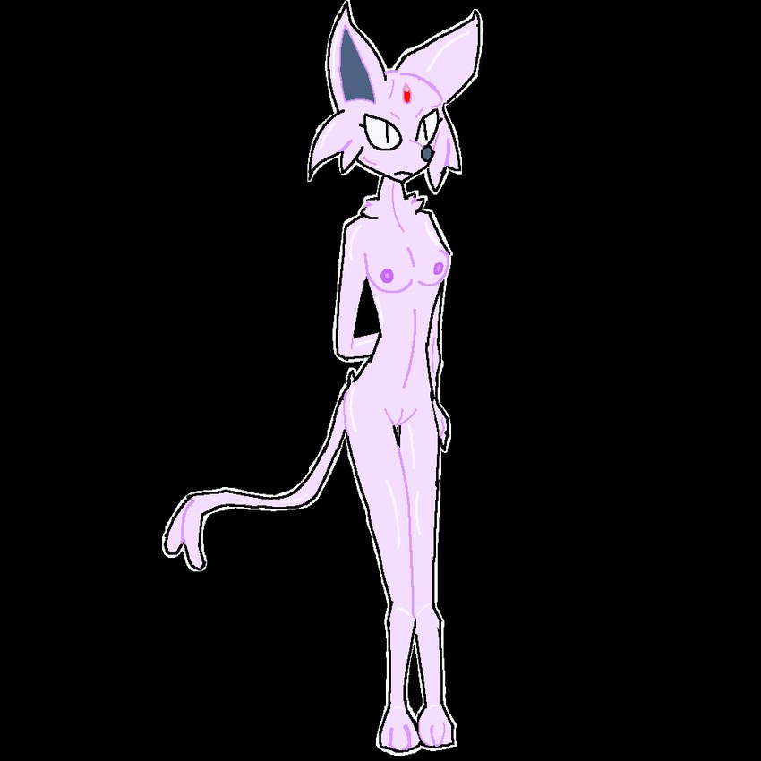 anthro breasts ears_up female genitals hair hand_behind_back nipples nude purple_body purple_hair pussy simple_background solo standing tail transparent_background unimpressed hiddenbird nintendo pokemon triandra_(hiddenbird) eeveelution espeon generation_2_pokemon pokemon_(species) 1:1 alpha_channel