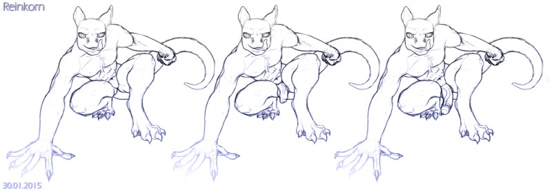 5_fingers anthro anthrofied balls big_penis butt claws dragon_tail erection feet fingers fist genitals hindpaw humanoid_genitalia humanoid_penis immortality looking_at_viewer male muscular muscular_anthro muscular_male nipples nude open_mouth paws penis smile solo spread_legs spreading tail teats text tongue white_body reinkorn mythology riki_(reinkorn) dragon lizard mythological_creature mythological_scalie reptile scalie 2015 hi_res