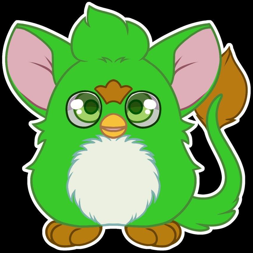 fur green_body green_fur paws solo aethiriarts furby mythology avian bird felid gryphon lion mammal mythological_avian mythological_creature pantherine parrot alpha_channel hi_res