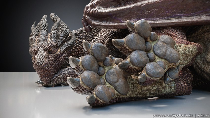 digitigrade feet feral foot_focus multicolored_body pawpads queen realistic red_body royalty scales sleeping solo stripes two_tone_body wings apollo_(artist) arnold_(software) european_mythology mythology nova_(apollo) dragon mythological_creature mythological_scalie scalie western_dragon 16:9 3d_(artwork) autodesk_maya_(artwork) digital_media_(artwork) hi_res substance_painter_(artwork) widescreen zbrush_(artwork) female_(lore)