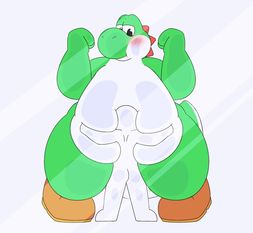 against_surface ambiguous_gender anthro arms_bent belly belly_smother belly_squish big_belly big_dom_small_sub big_tail blush boots clothing dominant duo face_squish footwear half-closed_eyes happy hug huge_belly huge_tail huge_thighs hugging_belly larger_ambiguous looking_down_at_another male male/male narrowed_eyes on_glass overweight rear_view shoes size_difference smaller_ambiguous smothering spikes squish standing tail thick_thighs thigh_squish tiptoes sugar_but_nsfw mario_bros nintendo dinosaur green_yoshi human mammal prehistoric_species reptile scalie yoshi colored_sketch digital_drawing_(artwork) digital_media_(artwork) hi_res sketch