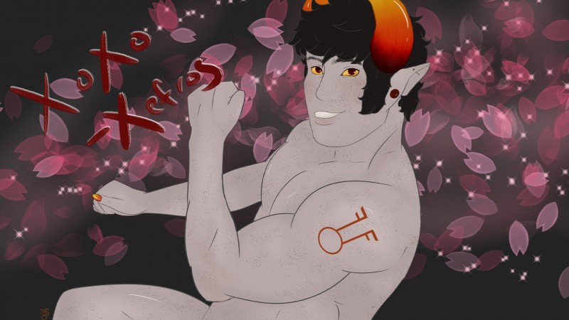 grey_body grey_skin horn male not_furry solo xefros xefrostritoh tetrarchdammek hiveswap homestuck ms_paint_adventures ricardo_dancin' dammek alien alien_humanoid horned_humanoid humanoid troll_(homestuck) 16:9 hi_res widescreen