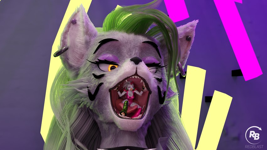 anthro female fur grey_body grey_fur open_mouth solo throat tongue uvula vore yellow_eyes redblast furromantic_(modeler) blender_cycles five_nights_at_freddy's five_nights_at_freddy's:_security_breach scottgames steel_wool_studios glamrock_chica roxanne_wolf roxanne_wolf_(furromantic) canid canine canis mammal wolf 16:9 3d_(artwork) digital_media_(artwork) hi_res widescreen