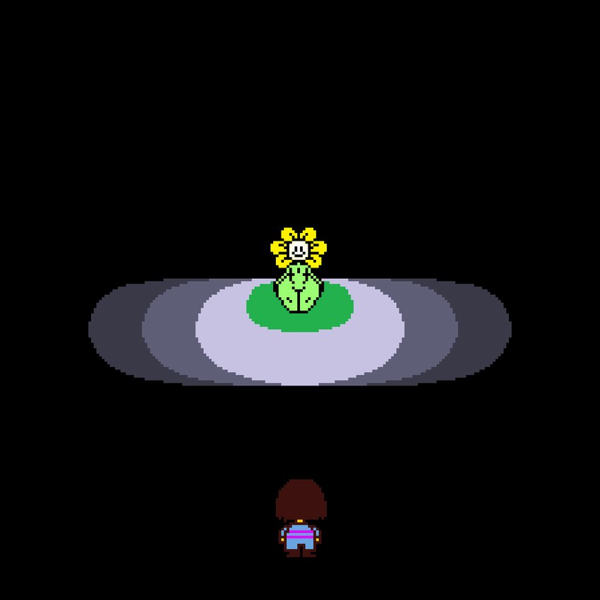 flowey the flower and frisk (undertale (series) and etc) created by melomor