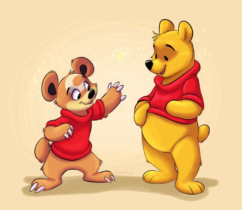 pooh bear (winnie the pooh (franchise) and etc) created by orlandofox