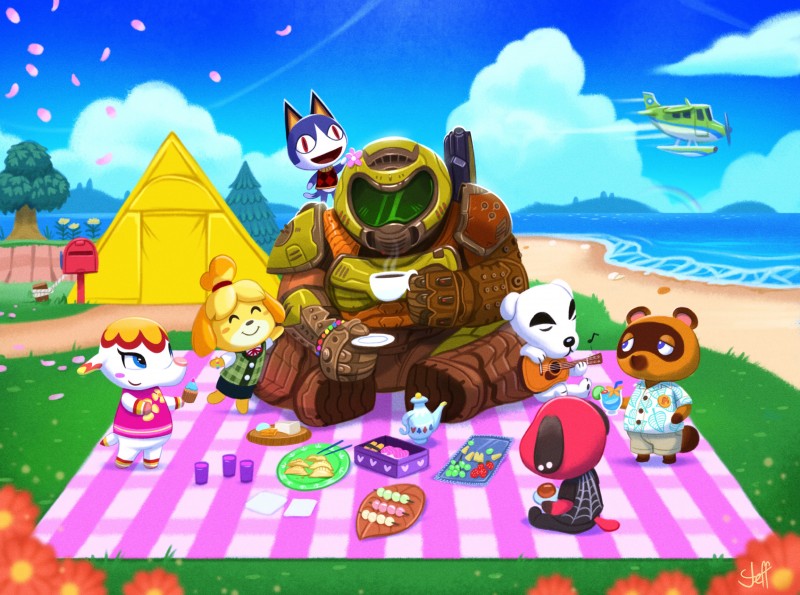 isabelle, tom nook, cherry, margie, rover, and etc (animal crossing and etc) created by jeff delgado