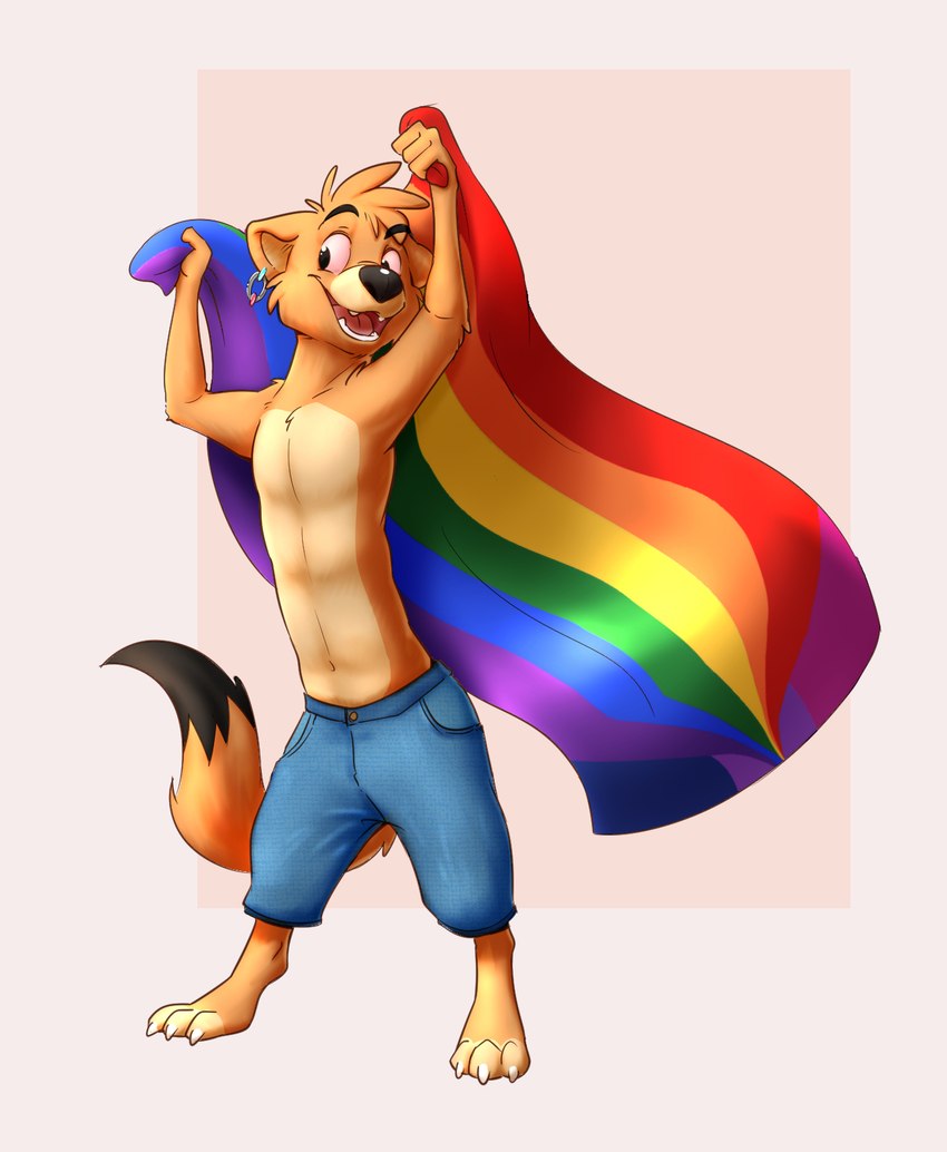 anthro barefoot bisexual_pride_colors bottomwear clothed clothing ear_piercing ear_ring feet flag flag_(object) holding_flag holding_object homoflexible_pride_colors lgbt_pride male open_mouth pants piercing pink_sclera pride_color_flag pride_colors rainbow_flag rainbow_pride_colors rainbow_pride_flag rainbow_symbol ring_piercing simple_background six-stripe_rainbow_pride_colors smile solo tiptoes topless 4pcsset diesel_(evanskvrl) long-tailed_weasel mammal mustelid musteline true_musteline weasel hi_res