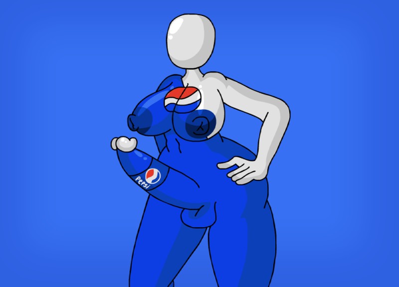 balls blue_background blue_balls blue_nipples breasts circumcised erection genitals glans gynomorph humanoid_genitalia humanoid_penis intersex nipples not_furry nude penis simple_background solo detnox pepsi pepsiman_(character) pepsiwoman_(character) humanoid meme