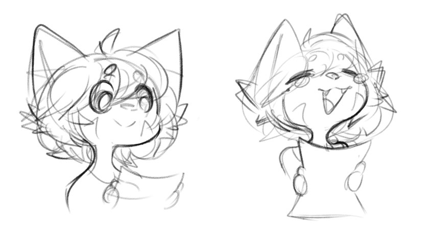 :3 ahoge anthro blush blush_stickers closed_smile cute_fangs ears_up eyebrow_through_hair eyebrows eyes_closed facial_markings fangs female female_anthro front_view fur fur_markings hair happy head_markings holding_drawing holding_object holding_paper markings mouth_closed open_:3 paper pointy_ears prick_ears simple_background smile solo teeth translucent translucent_hair white_background kaijinapple vermillion_(kaijinapple) ailurid mammal red_panda 2022 bust_portrait greyscale hi_res monochrome portrait reaction_image sketch