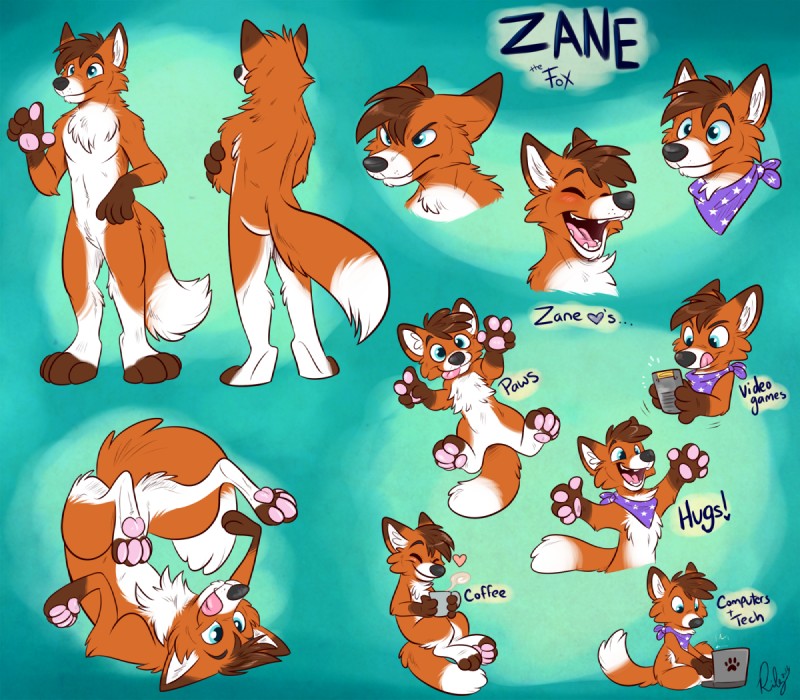 zane the fox created by waywardmutt