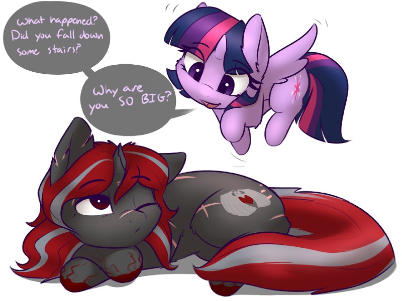 fan character and twilight sparkle (friendship is magic and etc) created by pudgeruffian