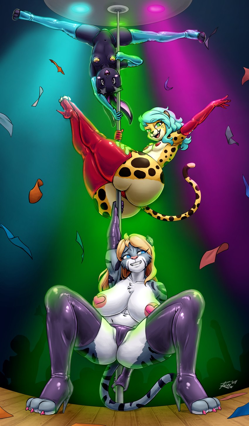 claire, jade, vibri, and vibri (vib-ribbon) created by revtilian and sr